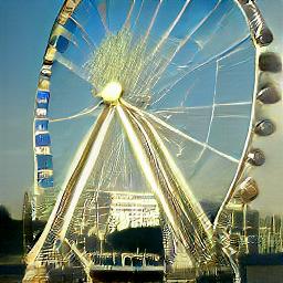 generated: a view of the Milllenium Wheel from the Thames #5